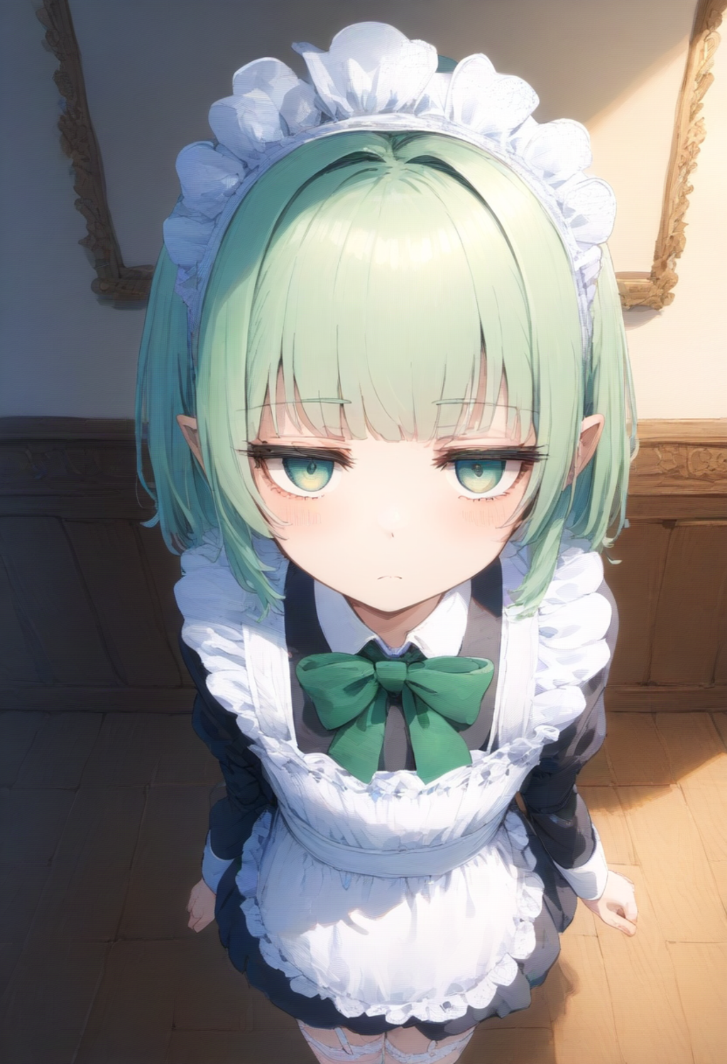 上目遣いのメイドさん