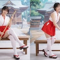 くるみ、けも耳神社の巫女服を着てみた 3枚目