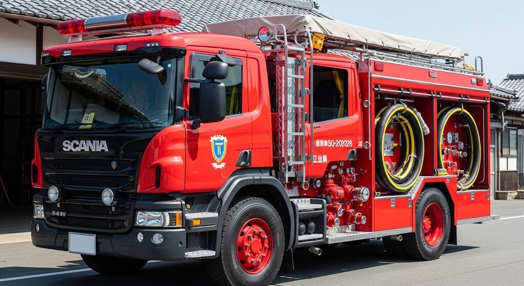 スカニアトラック消防車