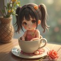 コーヒーカップと少女 7枚目
