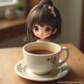コーヒーカップと少女 4枚目