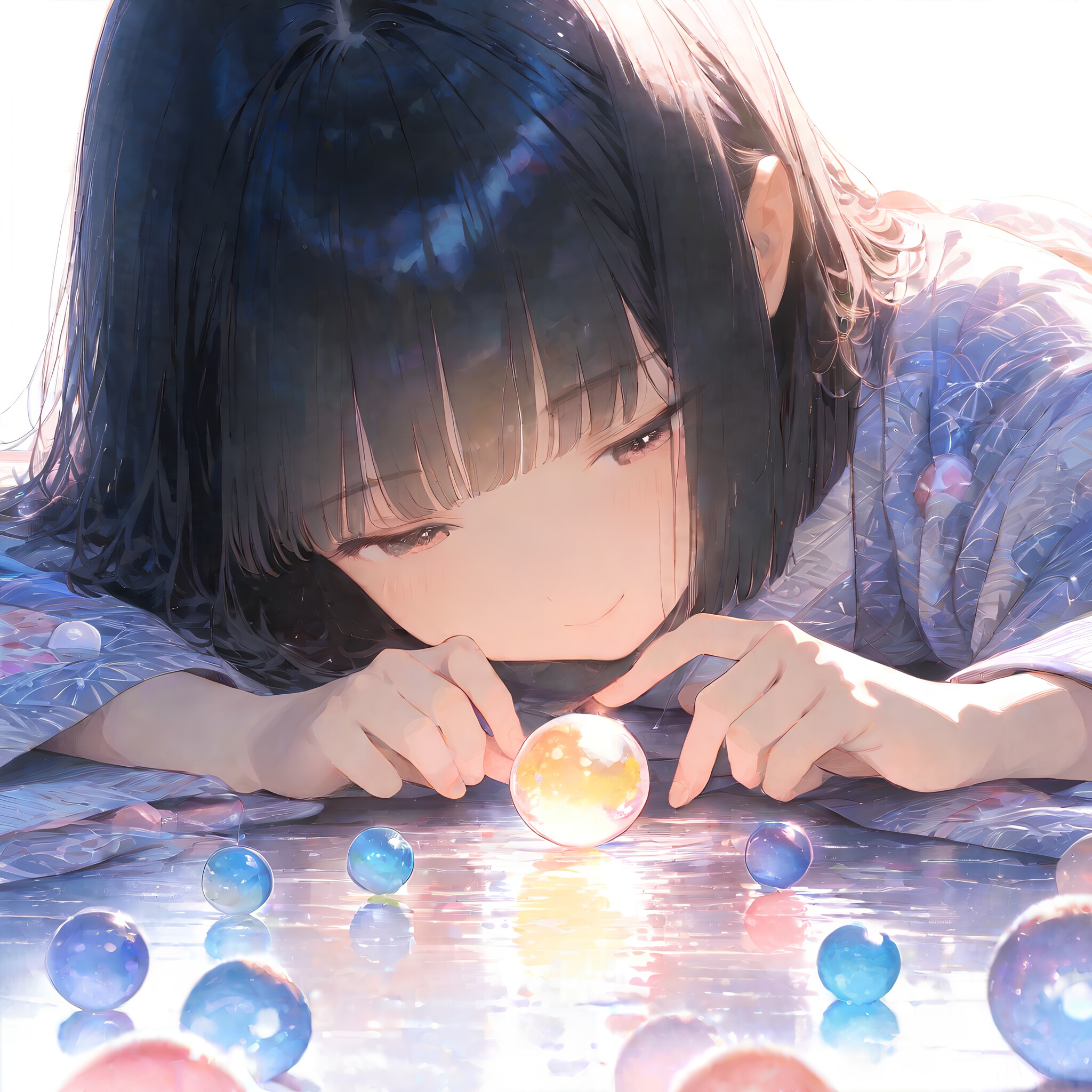 ビー玉と少女