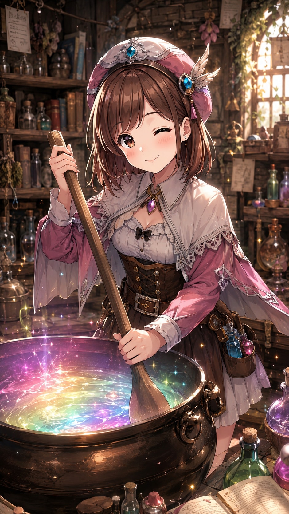 錬金術師になったアキちゃん🩷調合開始❗ | の人気AIイラスト・グラビア