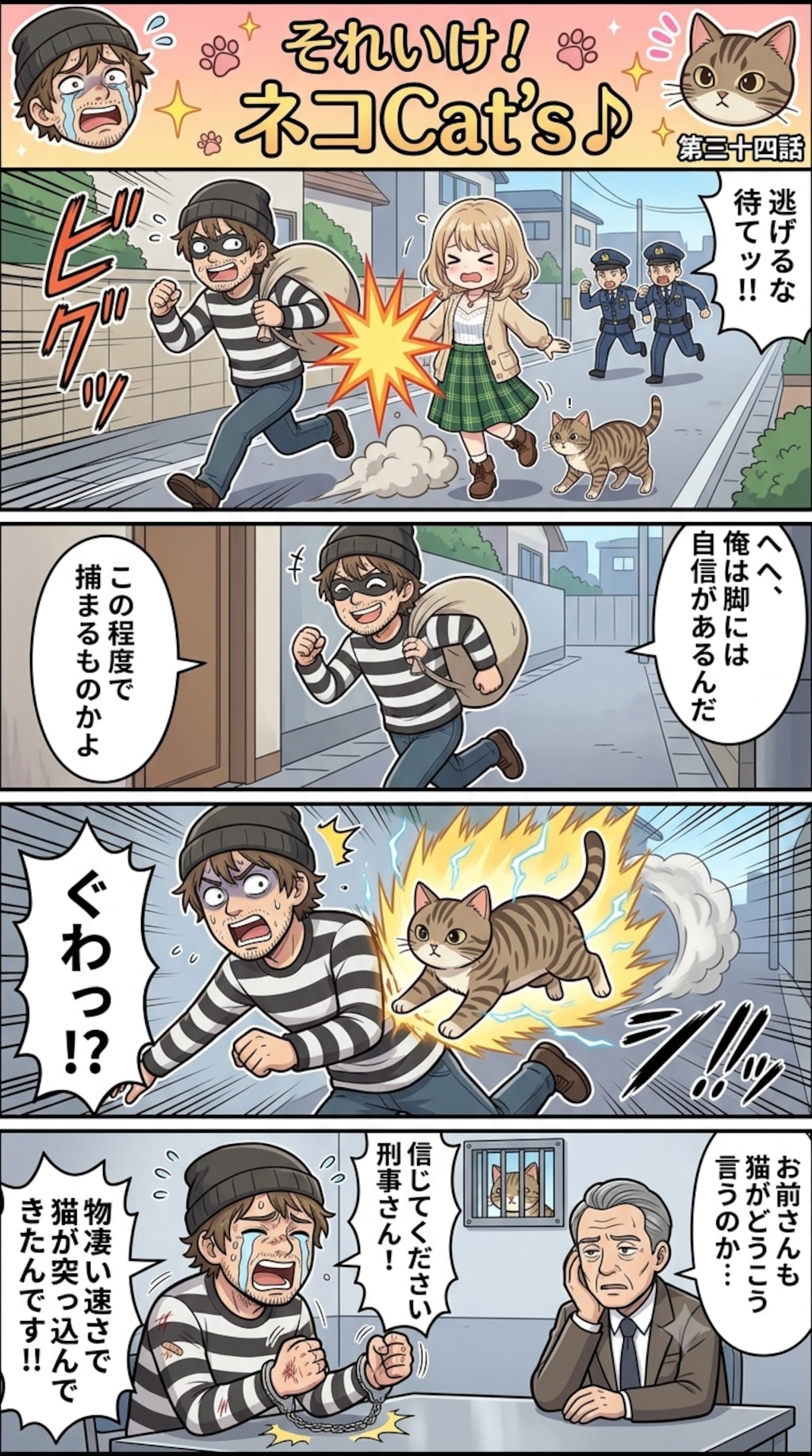 【34話】それいけ！ネコCat's♪(４コマ漫画)