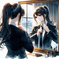出社前 ／ ポニーテール 3枚目