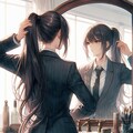 出社前 ／ ポニーテール 4枚目