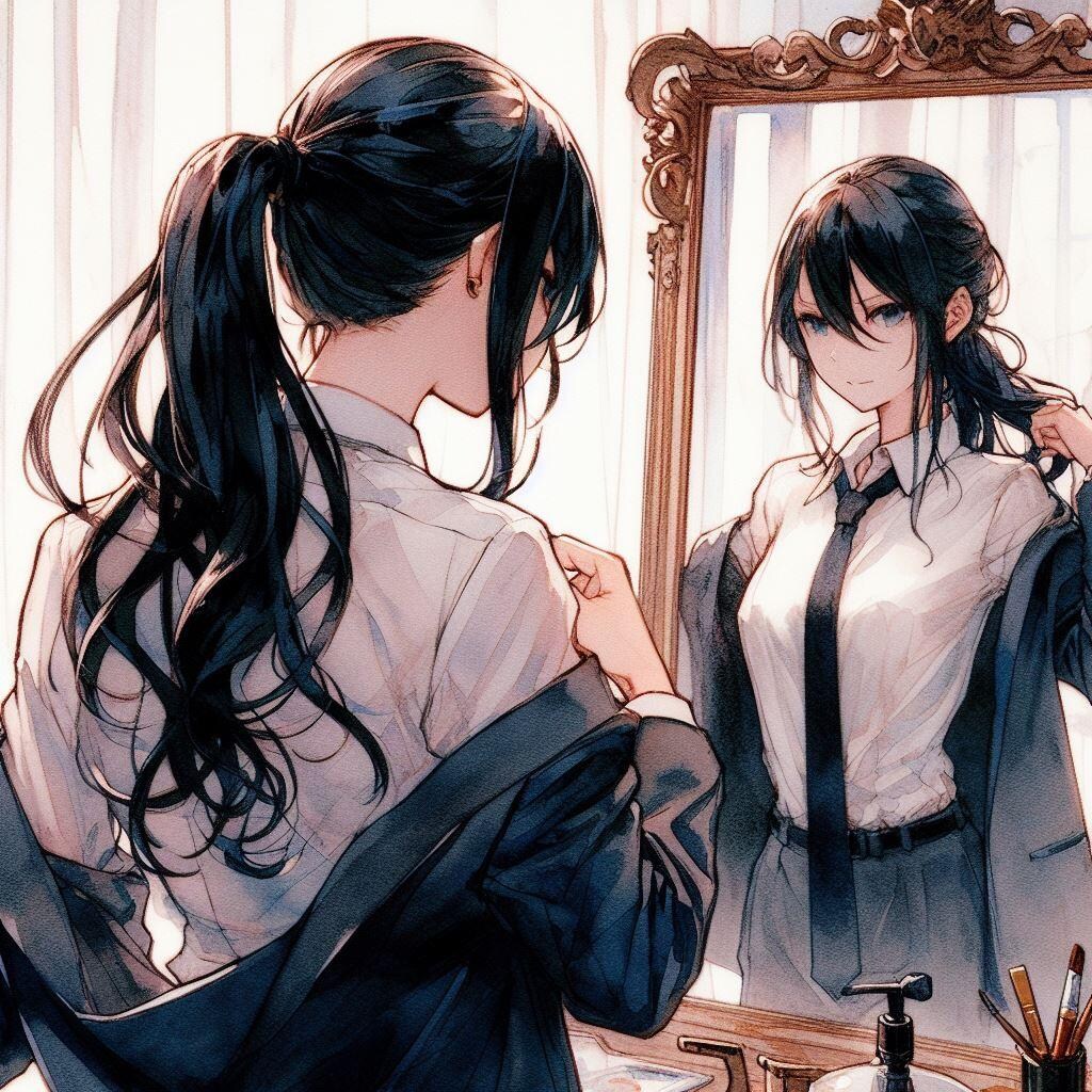 出社前 ／ ポニーテール