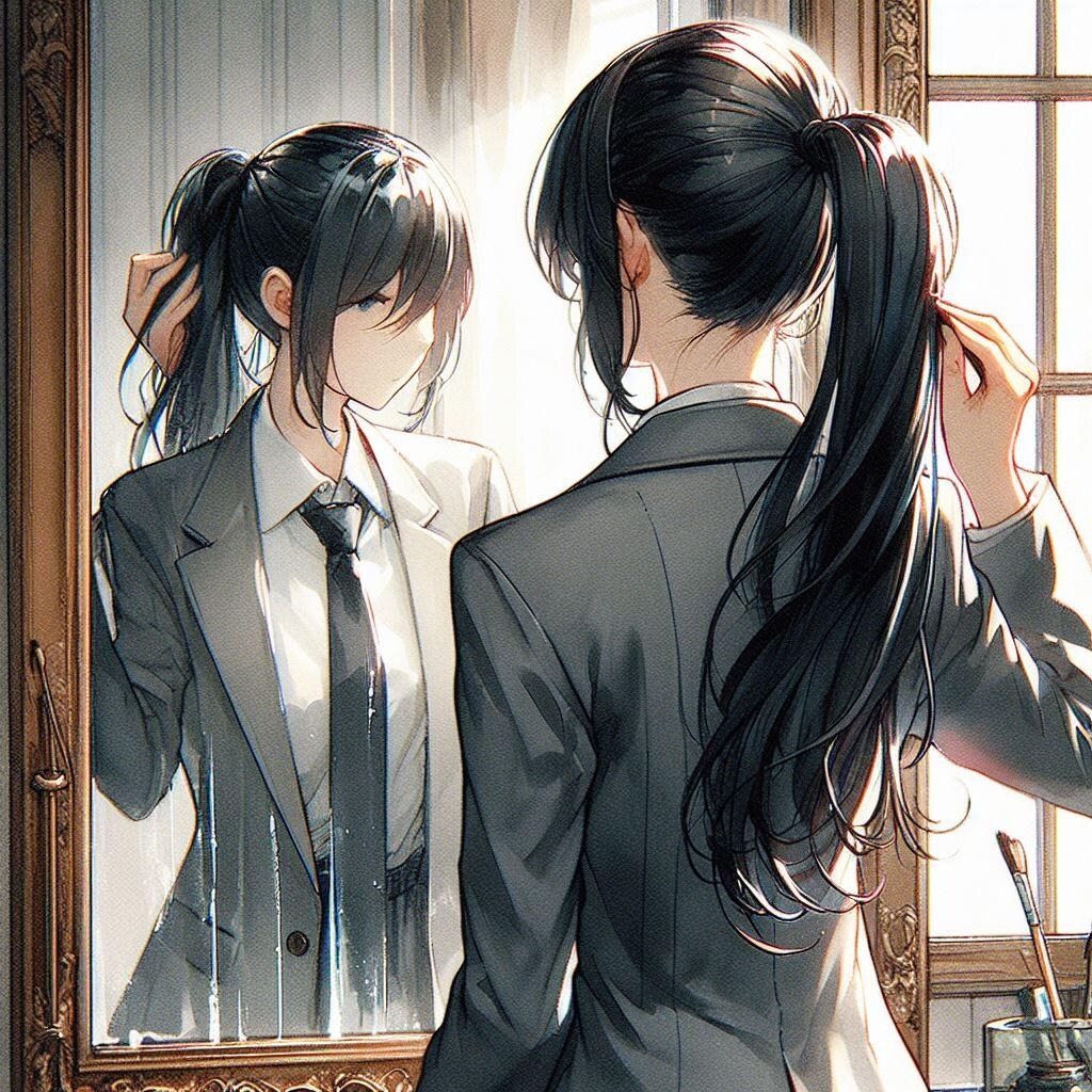出社前 ／ ポニーテール