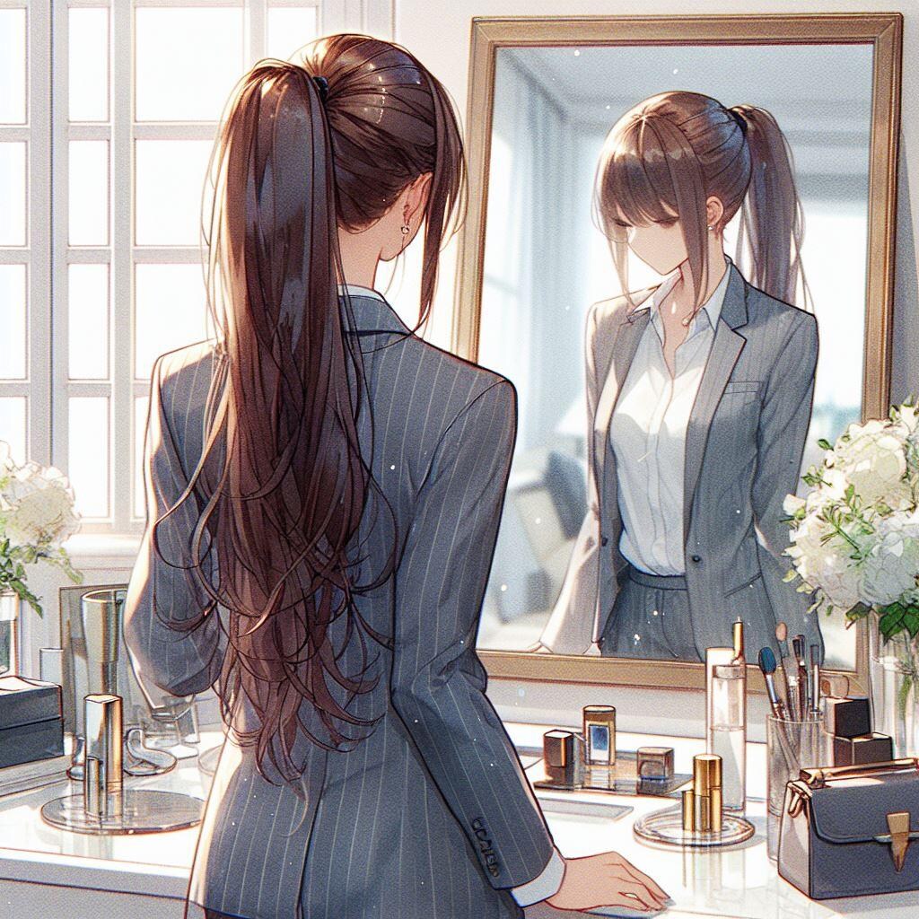 出社前 ／ ポニーテール