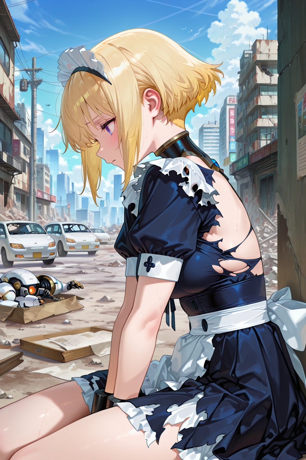 終末世界に残されたメイド型アンドロイドは何を思うのか