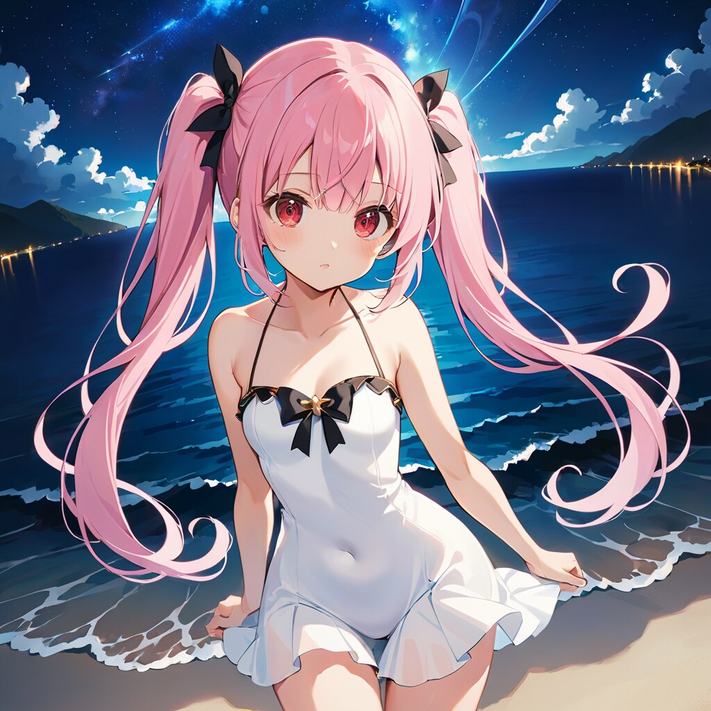 夜の海デート