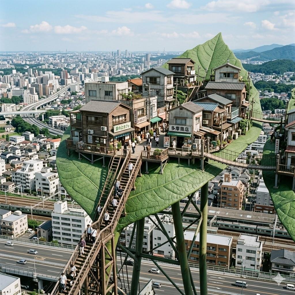 葉っぱの町