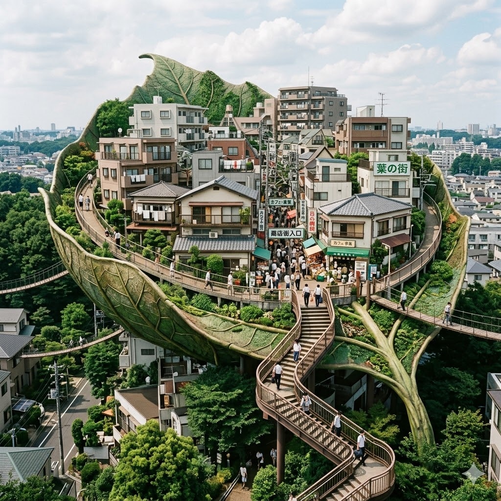葉っぱの町