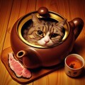 へそで茶を沸かす猫（でできたもの） 5枚目