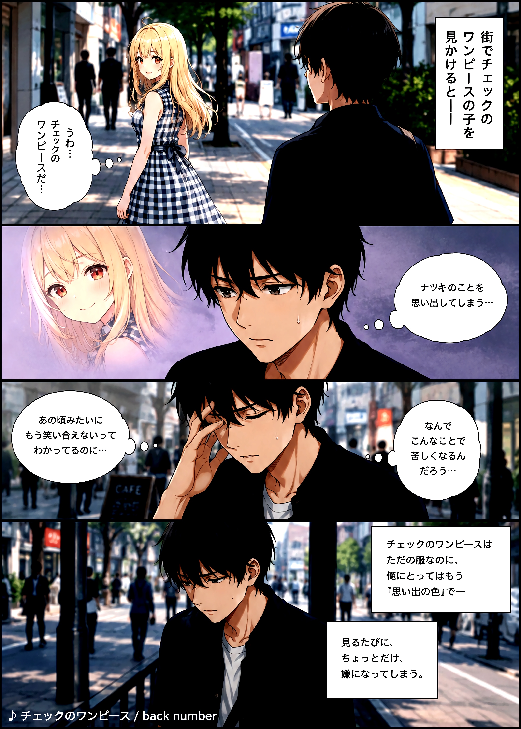 チェックのワンピース