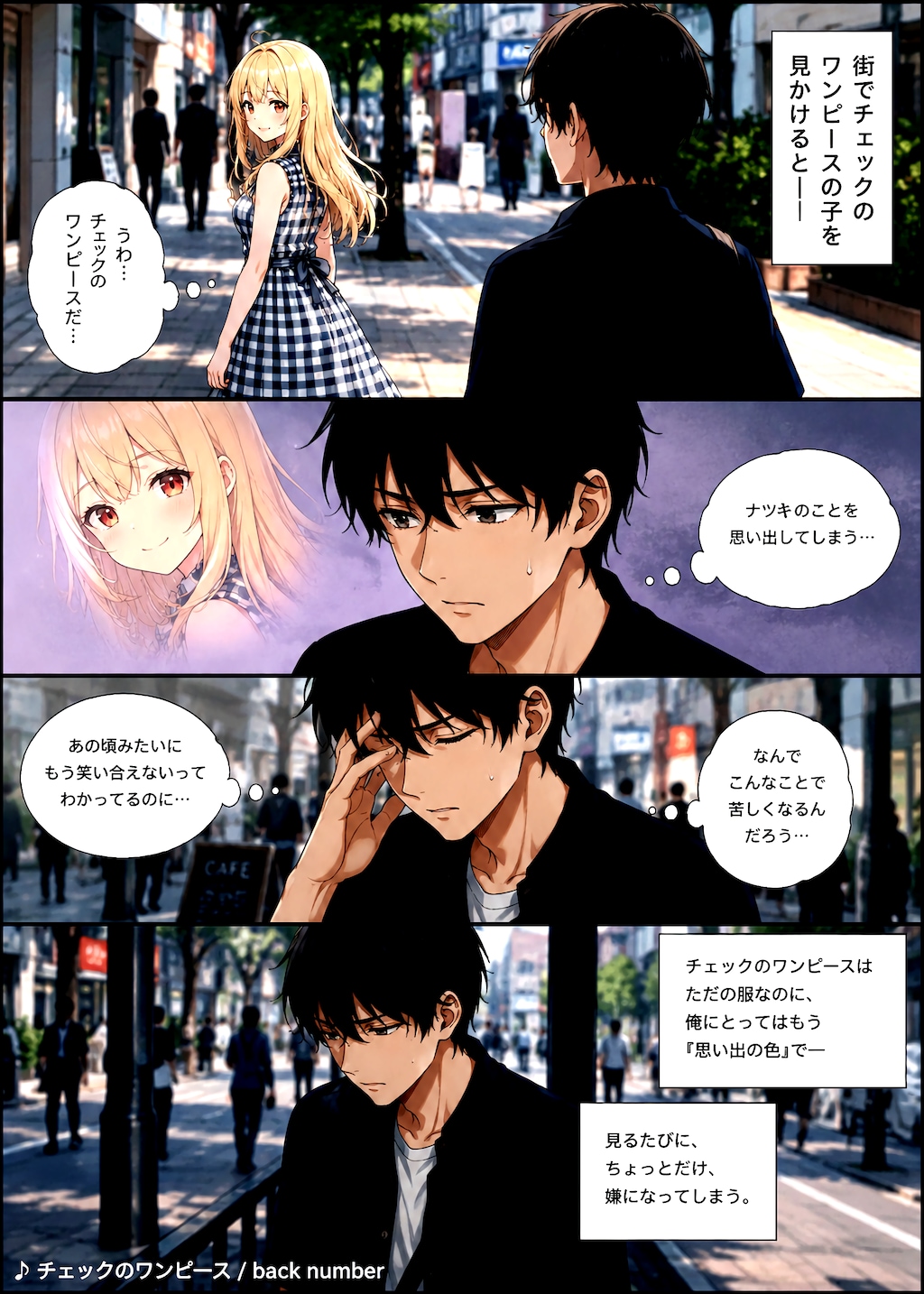 チェックのワンピース