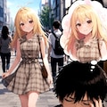 チェックのワンピース 2枚目
