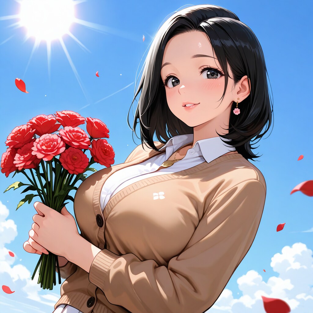 青空とカーネーション