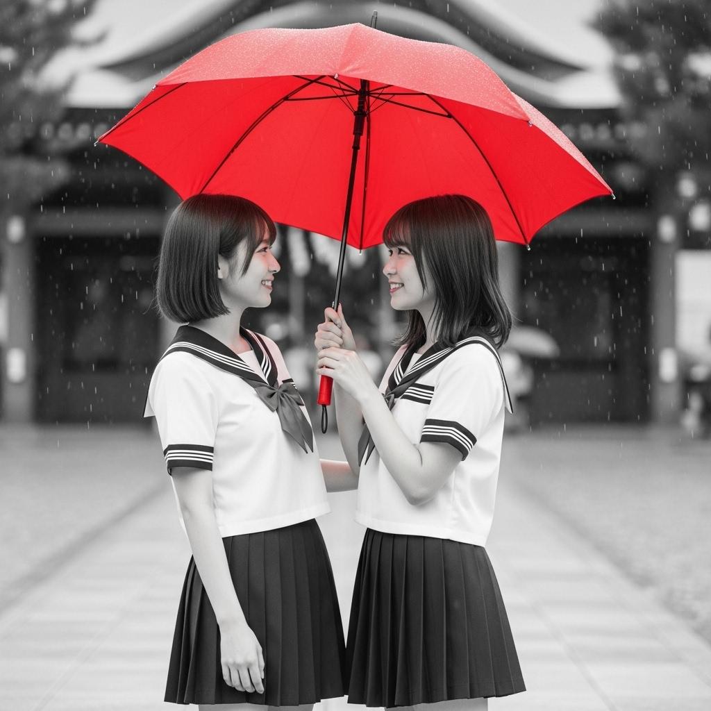 雨の神社
