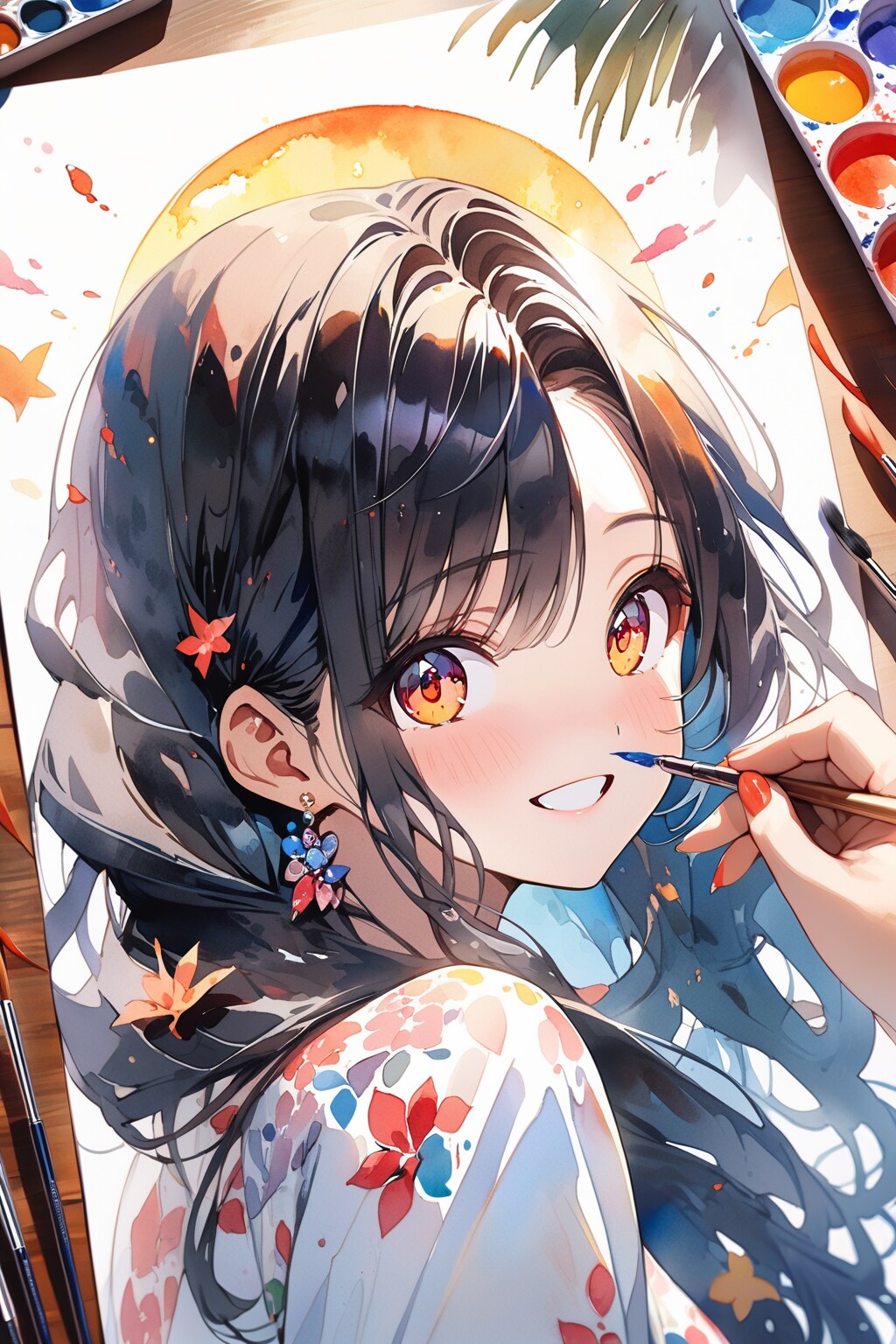 水彩、画 | の人気AIイラスト・グラビア