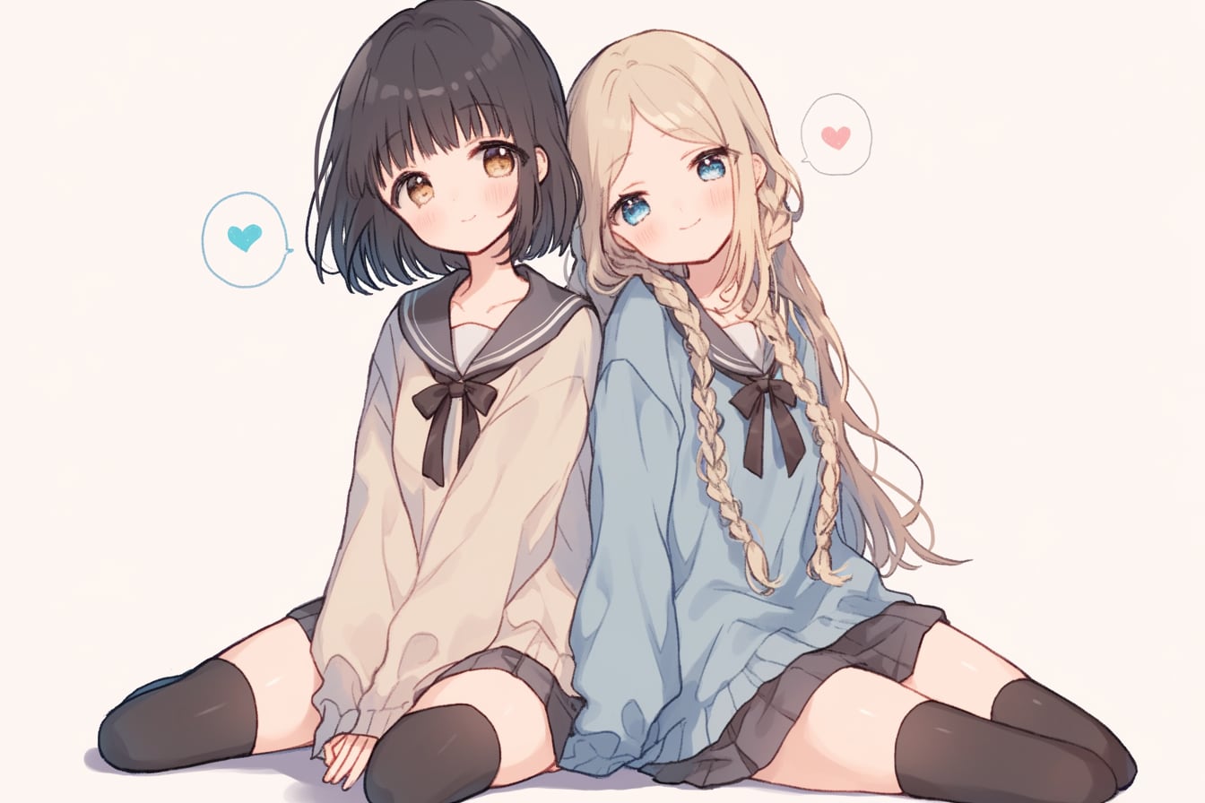 二人のJK254 | の人気AIイラスト・グラビア