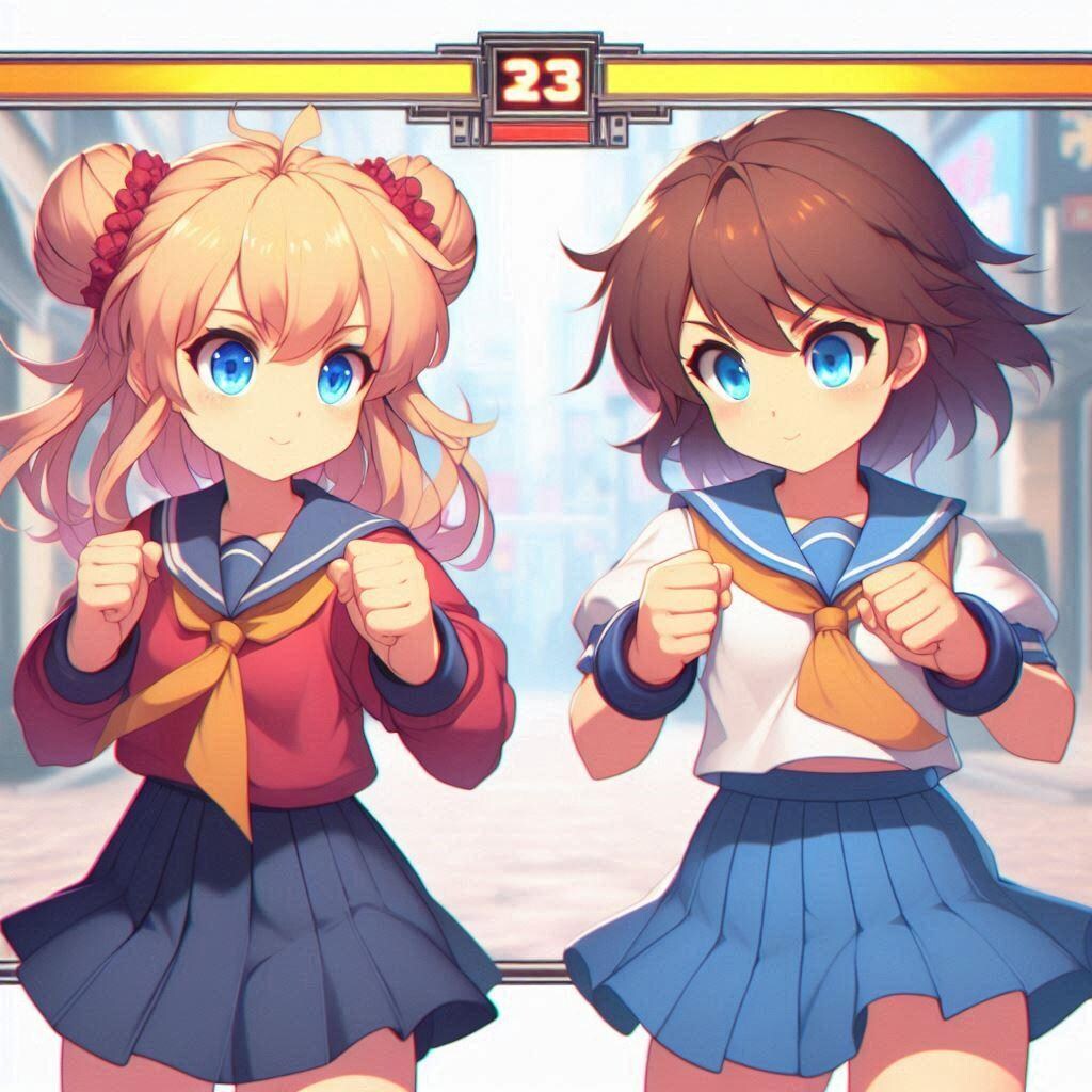 格闘ゲー厶の小さな女の子たち