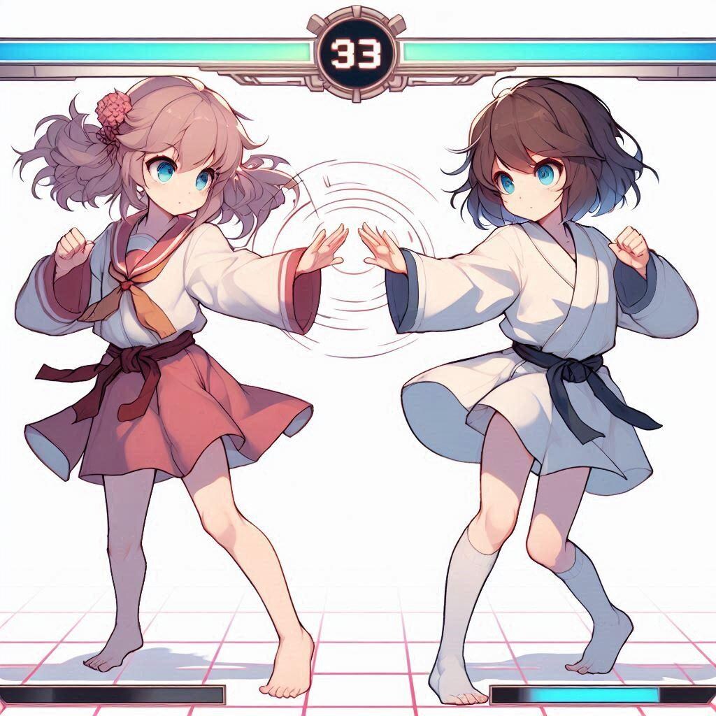 格闘ゲー厶の小さな女の子たち