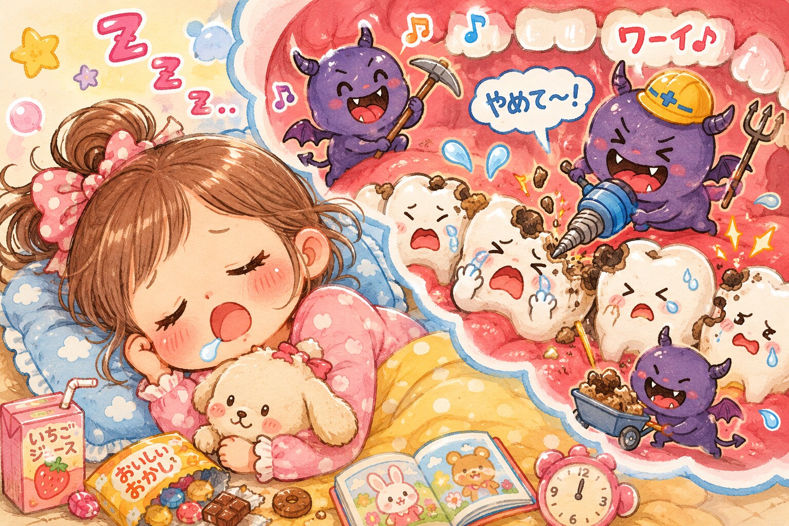 おひるねしてるおくちのなか…