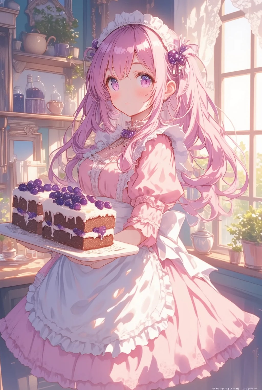 フリフリちゃんのブルーベリーケーキ