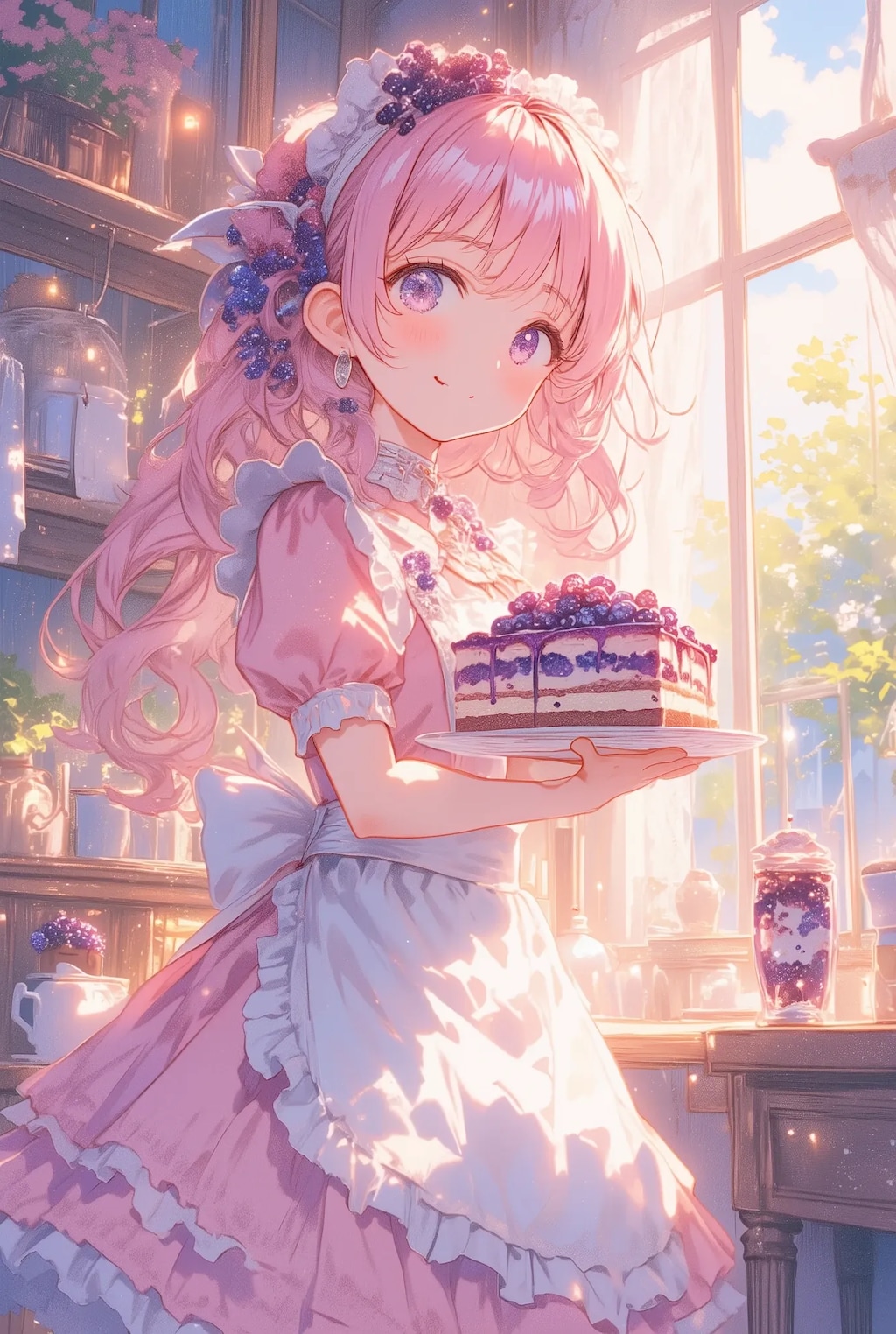 フリフリちゃんのブルーベリーケーキ