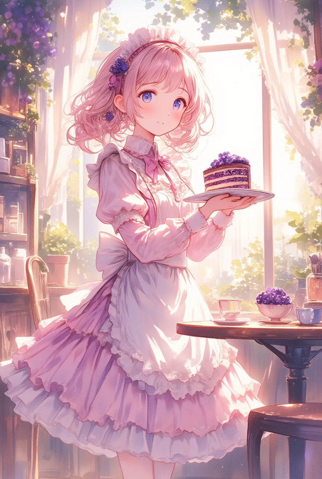 フリフリちゃんのブルーベリーケーキ