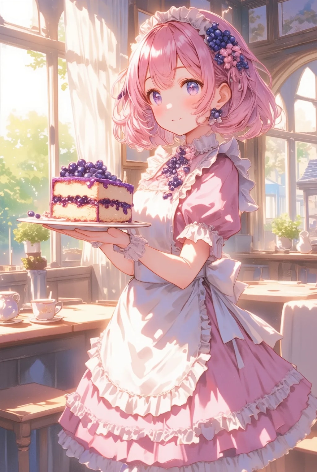 フリフリちゃんのブルーベリーケーキ