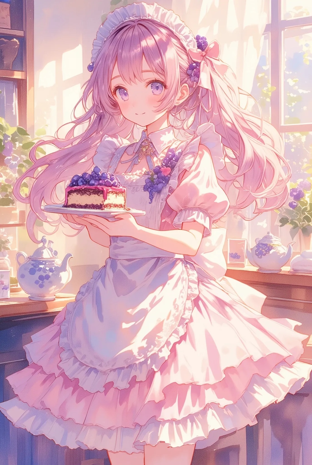 フリフリちゃんのブルーベリーケーキ