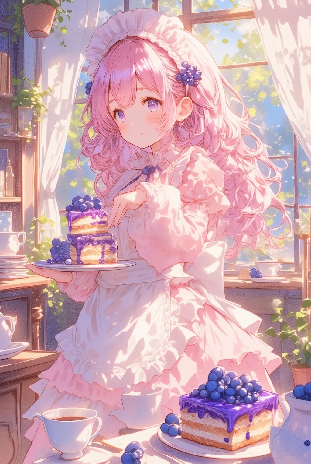 フリフリちゃんのブルーベリーケーキ