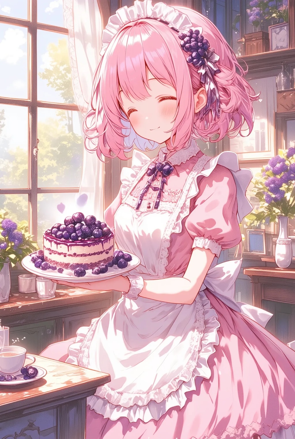 フリフリちゃんのブルーベリーケーキ