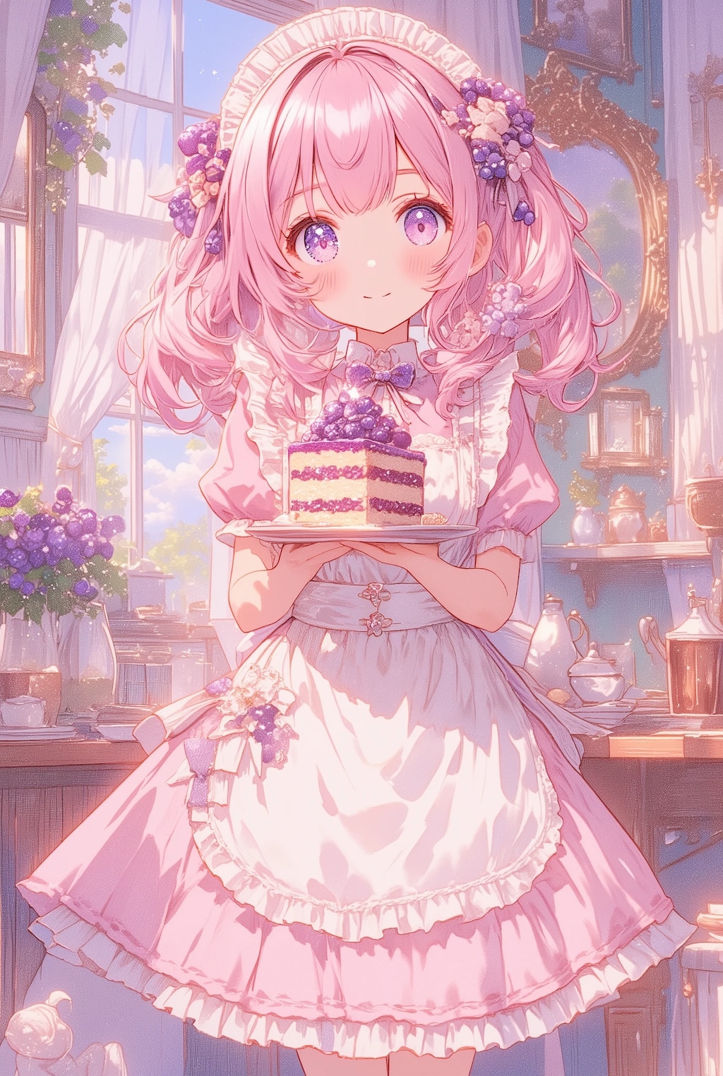 フリフリちゃんのブルーベリーケーキ