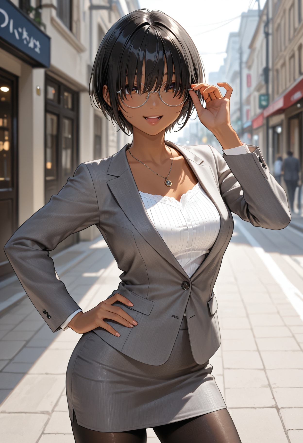 スーツのゆいさん。