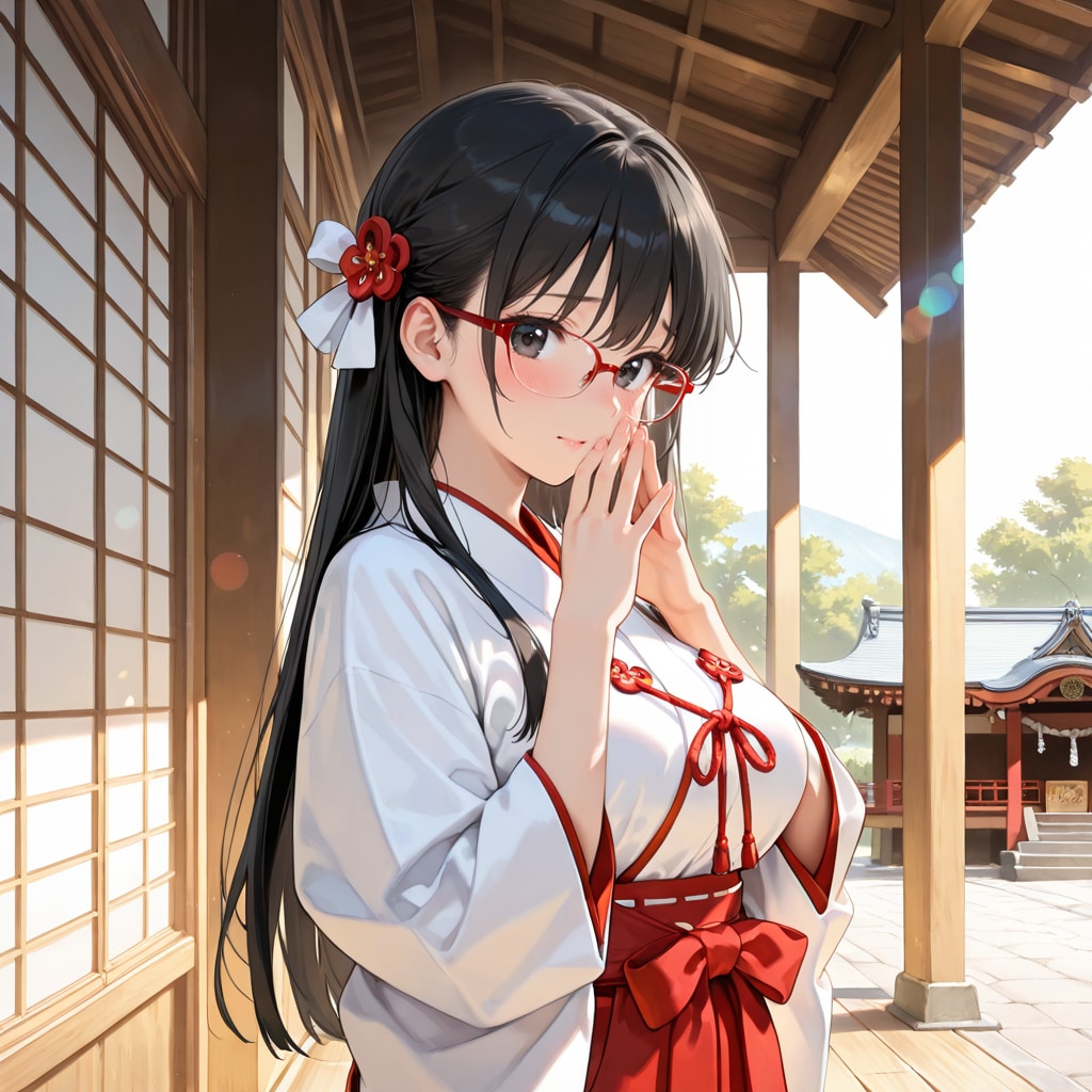 詩織ちゃん、巫女さんになる