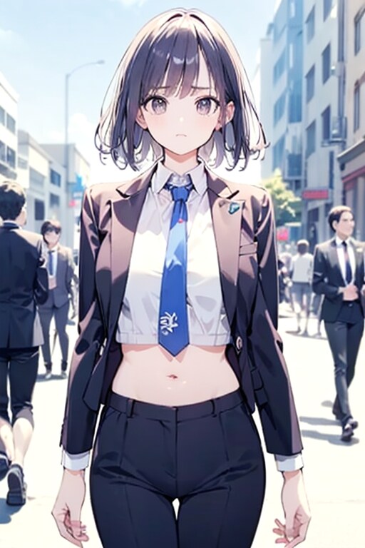 へそ出しOL