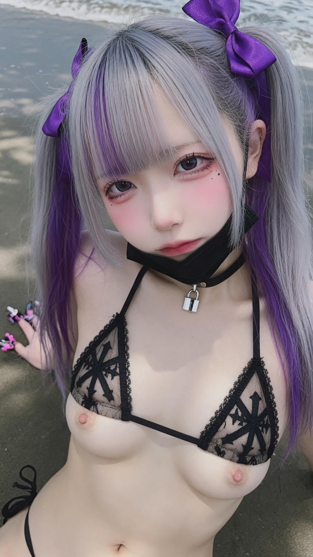 Locked Purple Temptation on Sand