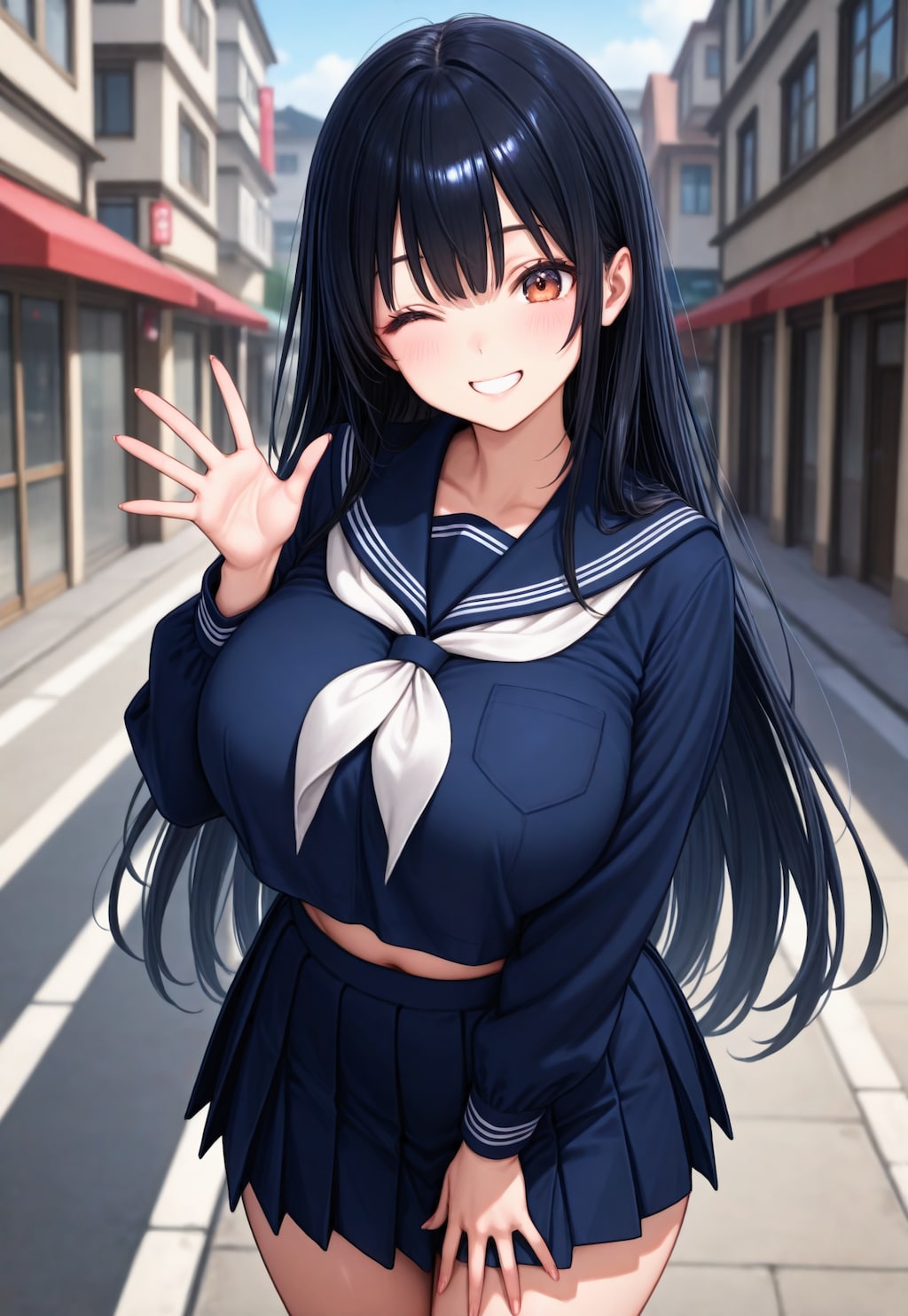 1152（紺のセーラー服）