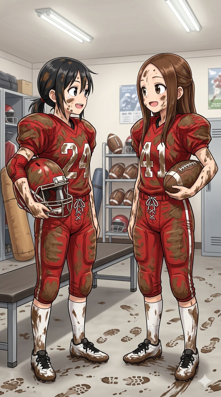 🏈泥まみれの女子アメフト 172