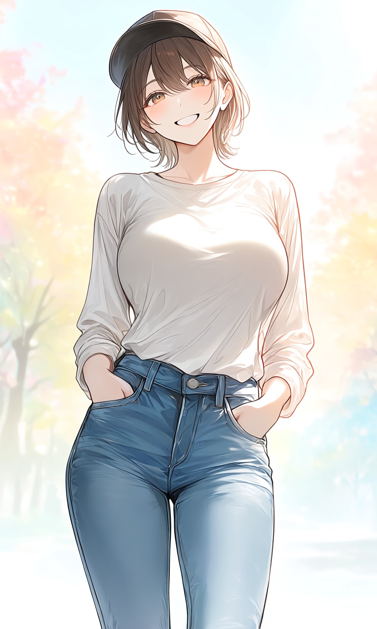 デニムのお姉さん