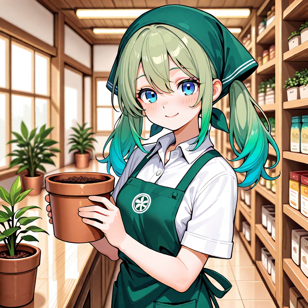スーパーちちぷいでアルバイトをする若葉ちゃん