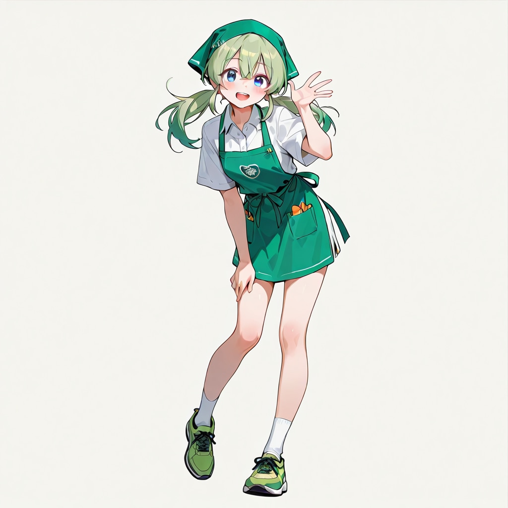 スーパーちちぷいでアルバイトをする若葉ちゃん