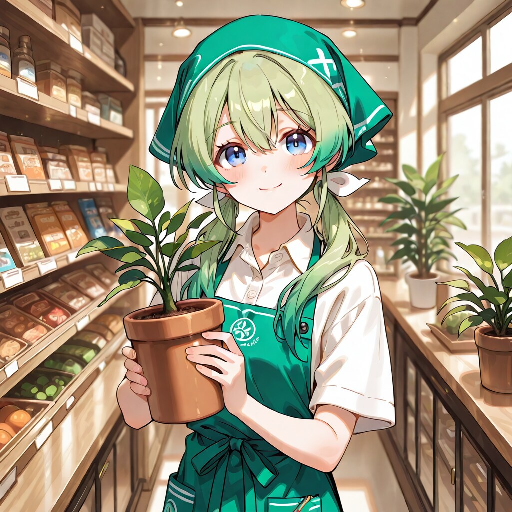 スーパーちちぷいでアルバイトをする若葉ちゃん