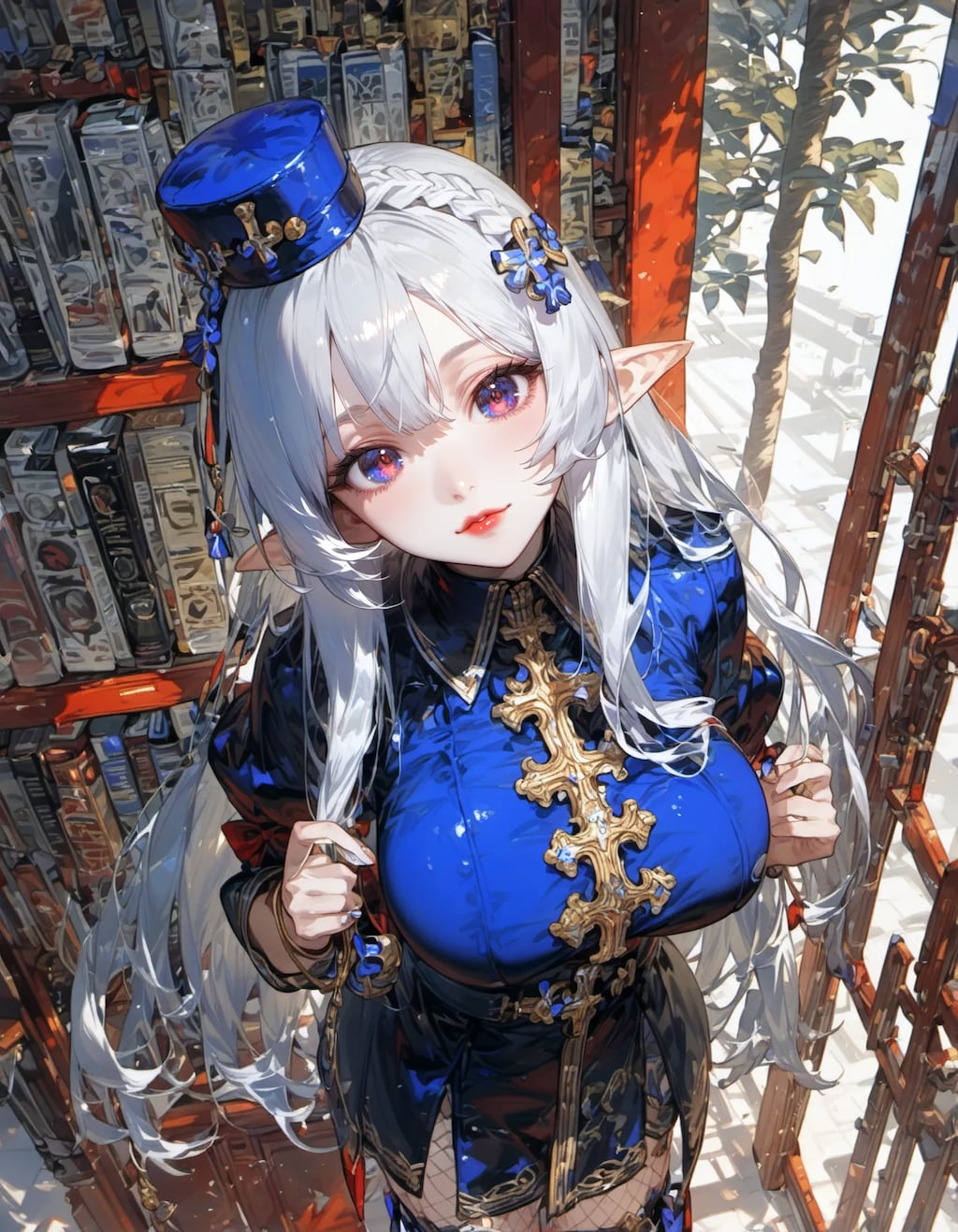 The Archivist's Blue Regalia