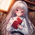 滑り込み図書館眼鏡っ娘(LimeREmix_MOJITO) 2枚目