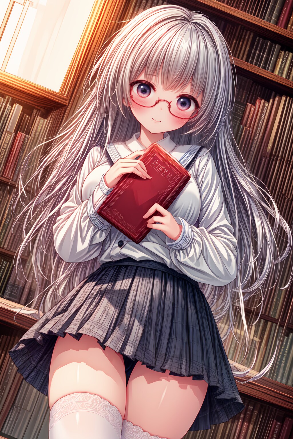 滑り込み図書館眼鏡っ娘(LimeREmix_MOJITO)