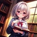 滑り込み図書館眼鏡っ娘(LimeREmix_MOJITO) 5枚目